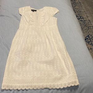 Nine West White Eyelet short sleeve dress